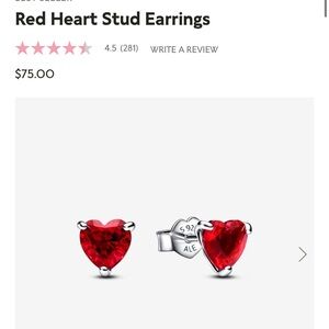 Red Heart Stud earrings